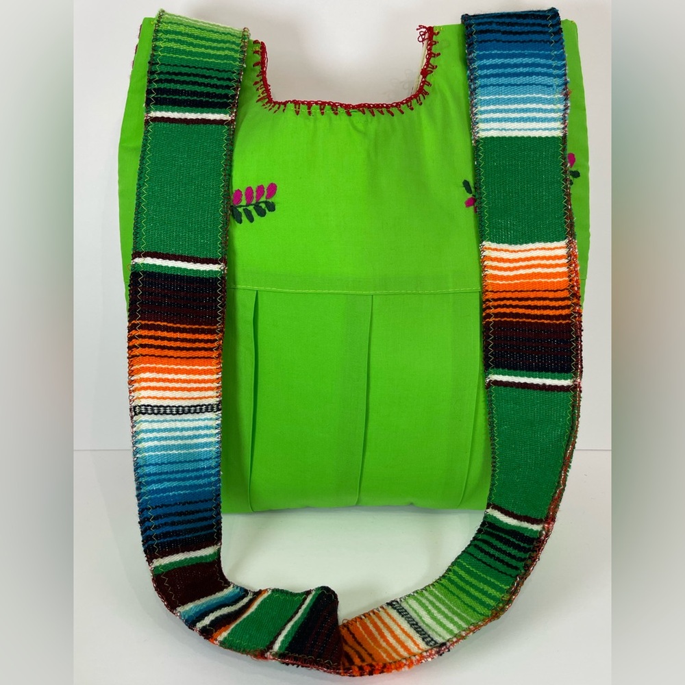 Handmade upcycled Mexican embroidered crossbody purse bag - Picture 4 of 6